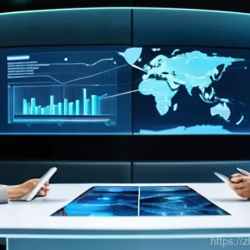 무역협상 경력직 이직 전략 - **Prompt:** A diverse group of four professionals (two men, two women, aged 35-55, well-dressed in b...