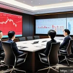 무역협상가가 알아야 할 환율의 영향 - A modern international trade negotiation scene set in a sleek conference room with Chinese and Ameri...