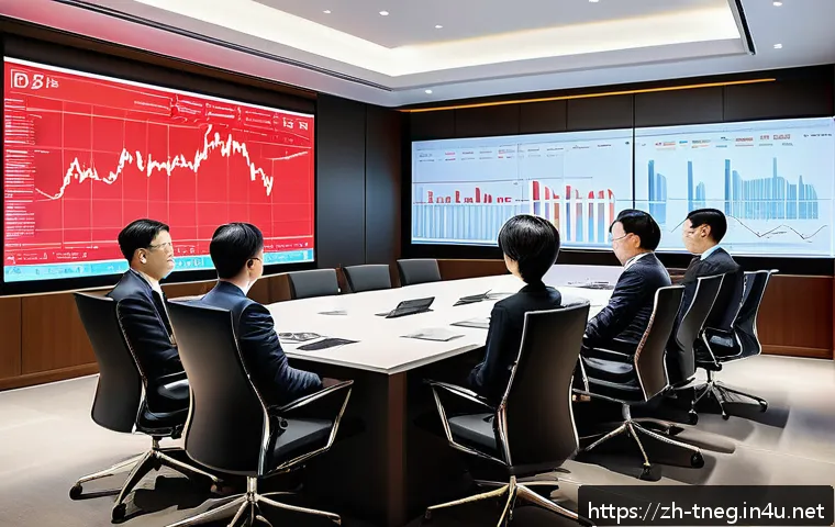 무역협상가가 알아야 할 환율의 영향 - A modern international trade negotiation scene set in a sleek conference room with Chinese and Ameri...